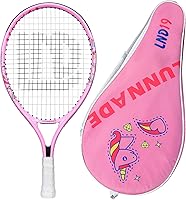 LUNNADE Kids Tennis Racket 19/21/23/25 Inch Junior Racquet with Cover for Boys Girls Ages 3-12 Beginners