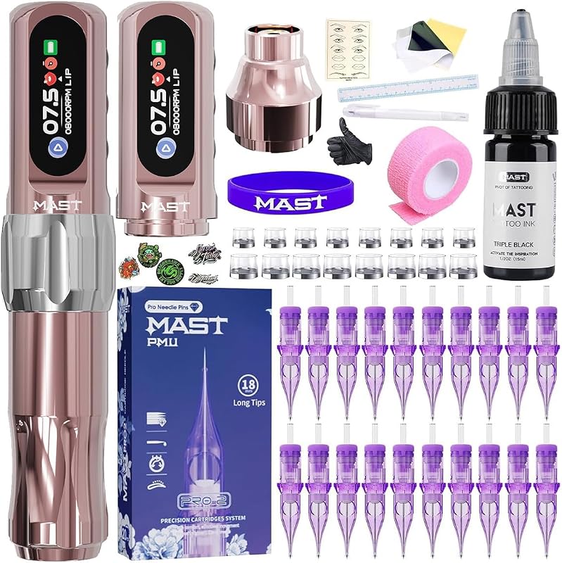 Kit de Máquina para Tatuagem Sem Fio MAST TATTOO Tour2 Pro