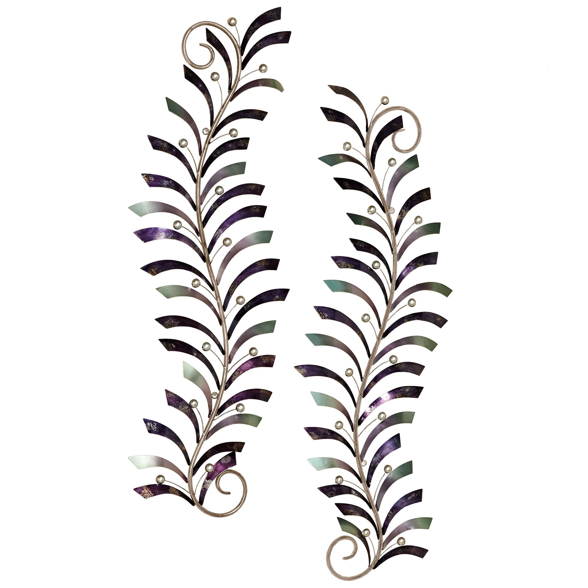 Natures Dance Metal Wall Art Purple Set of Two