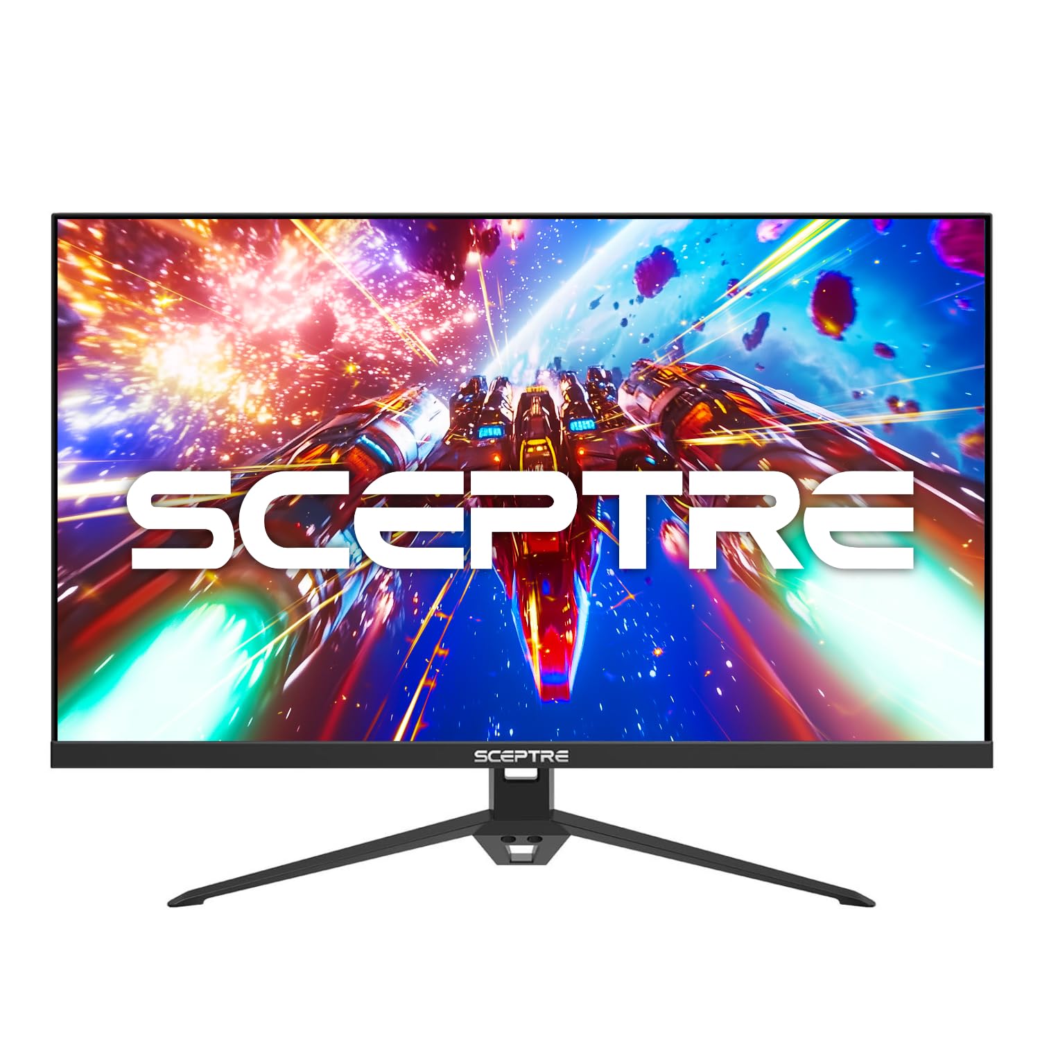Sceptre 27-inch FHD 1080p IPS Gaming LED Monitor up to 165Hz 144Hz 1ms DisplayPort HDMI, FreeSync FPS RTS Build-in Speakers Gunmetal Black 2022 (E275B-FPT165)