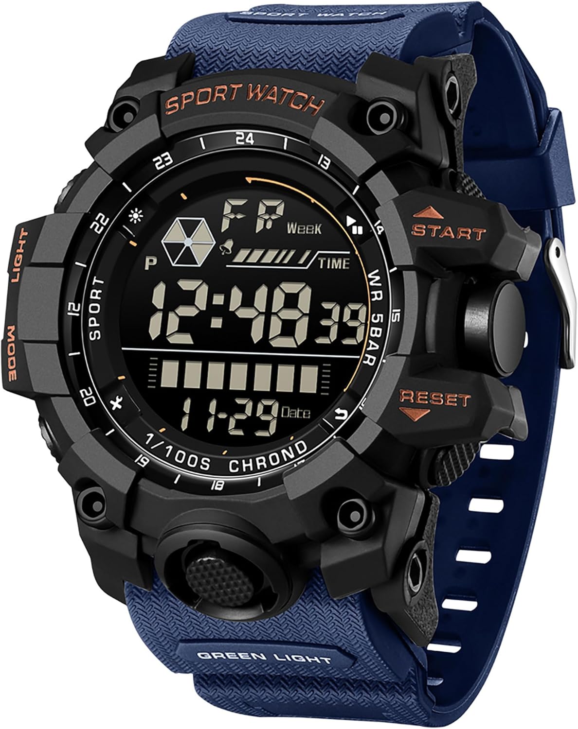 findtime Men's Digital Watch Military Large Face Alarm Stopwatch Tactical Waterproof Wristwatch Relojes para Hombres Watches for Men