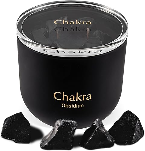 Miniatura 15 de Hidden Label Vela de cuarzo rosa con cristales en el interior, aromaterapia con infusión de cristal de 12 onzas Mechas dobles de madera agrietada