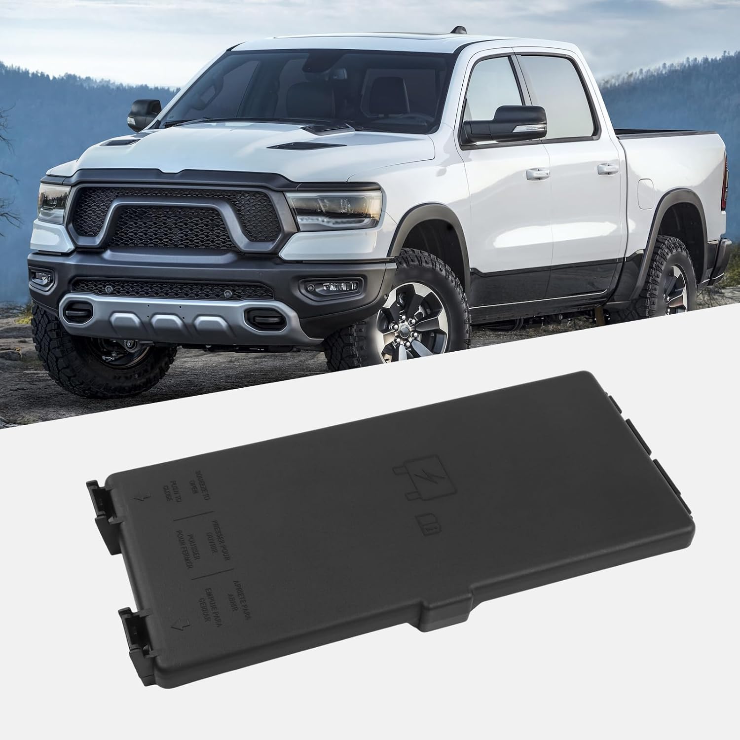 Totally Integrated Power Module Cover, Engine Fuse Box Cover 68002786AA Accessories, Fuse Box Cover for Dodge for Ram pickup For Ram 2500 3500 06-10 6.7L With 6.7L Diesel Engine