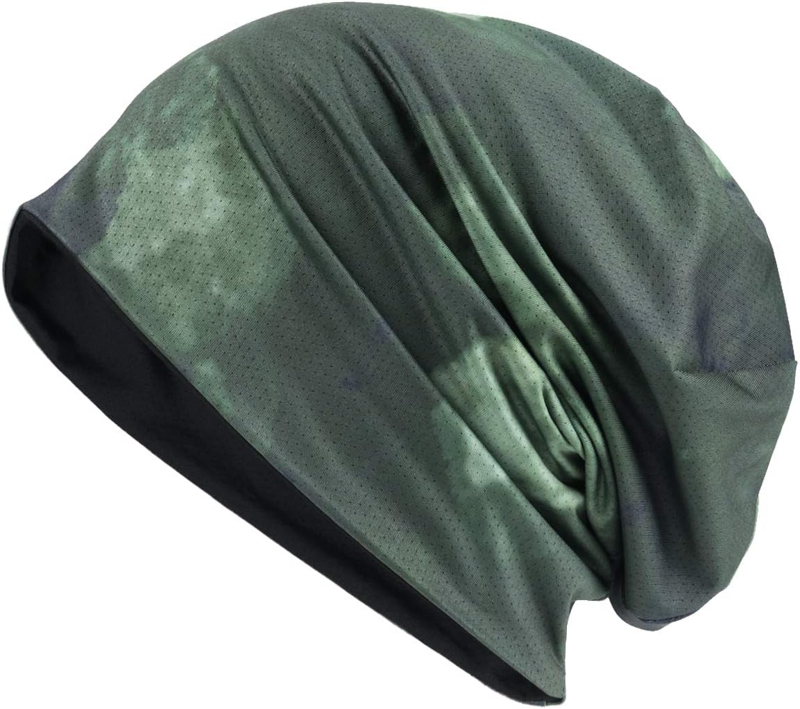 JESSE · RENA Men's Chic Striped Thin Baggy Slouch Summer Beanie Skull Cap Hat