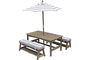 KidKraft Wooden Table with Umbrella for Kids
