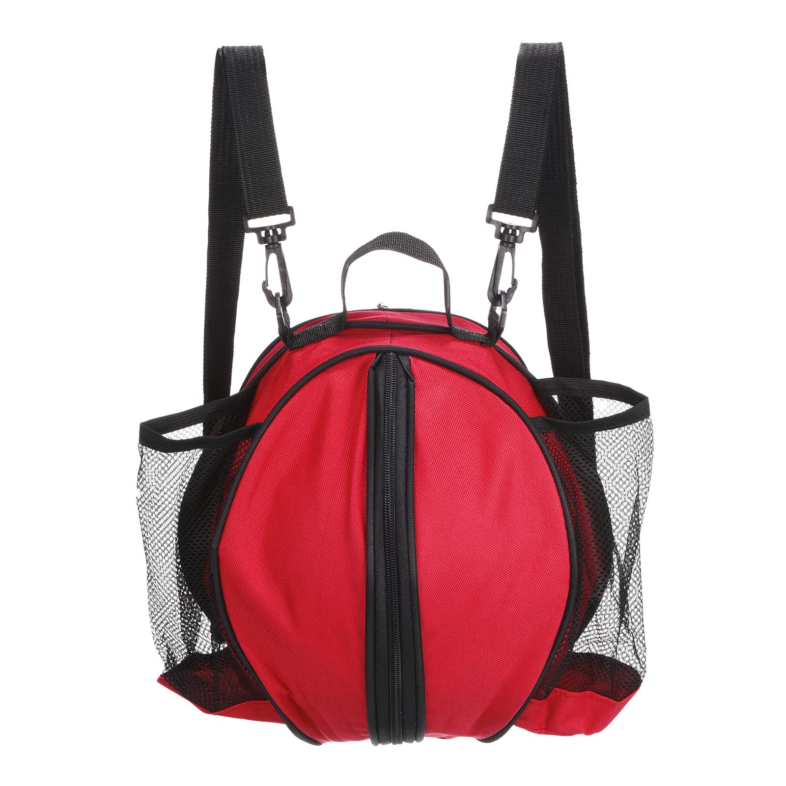PATIKIL Size 7 29.5" Basketball Bag, Sports Backpack Waterproof Ball Bag Carrier Holder with 2 Adjustable Shoulder Straps, 2 Side Mesh Pockets for Soccer Football Volleyball, Red