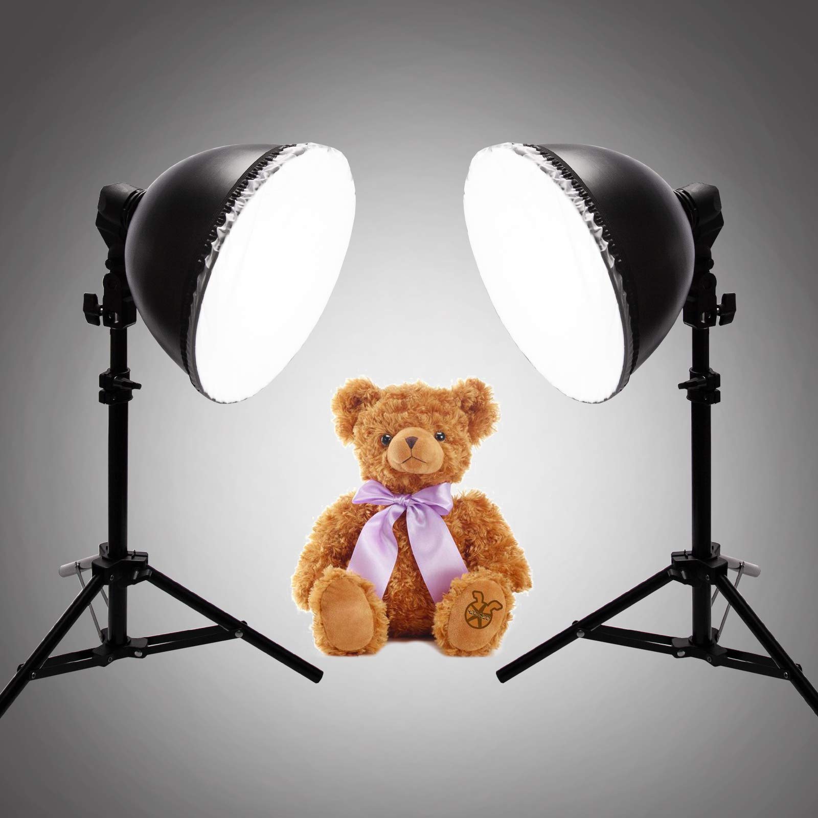 Statyw świetlny, 70 cm, 2 sztuki, składany statyw trójnożny z aluminium, stopu magnezu, do studia fotograficznego, oświetlenie pierścieniowe, softbox, reflektor