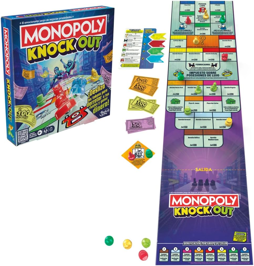 Monopoly Knockout Game for Kids, Teens and Adults