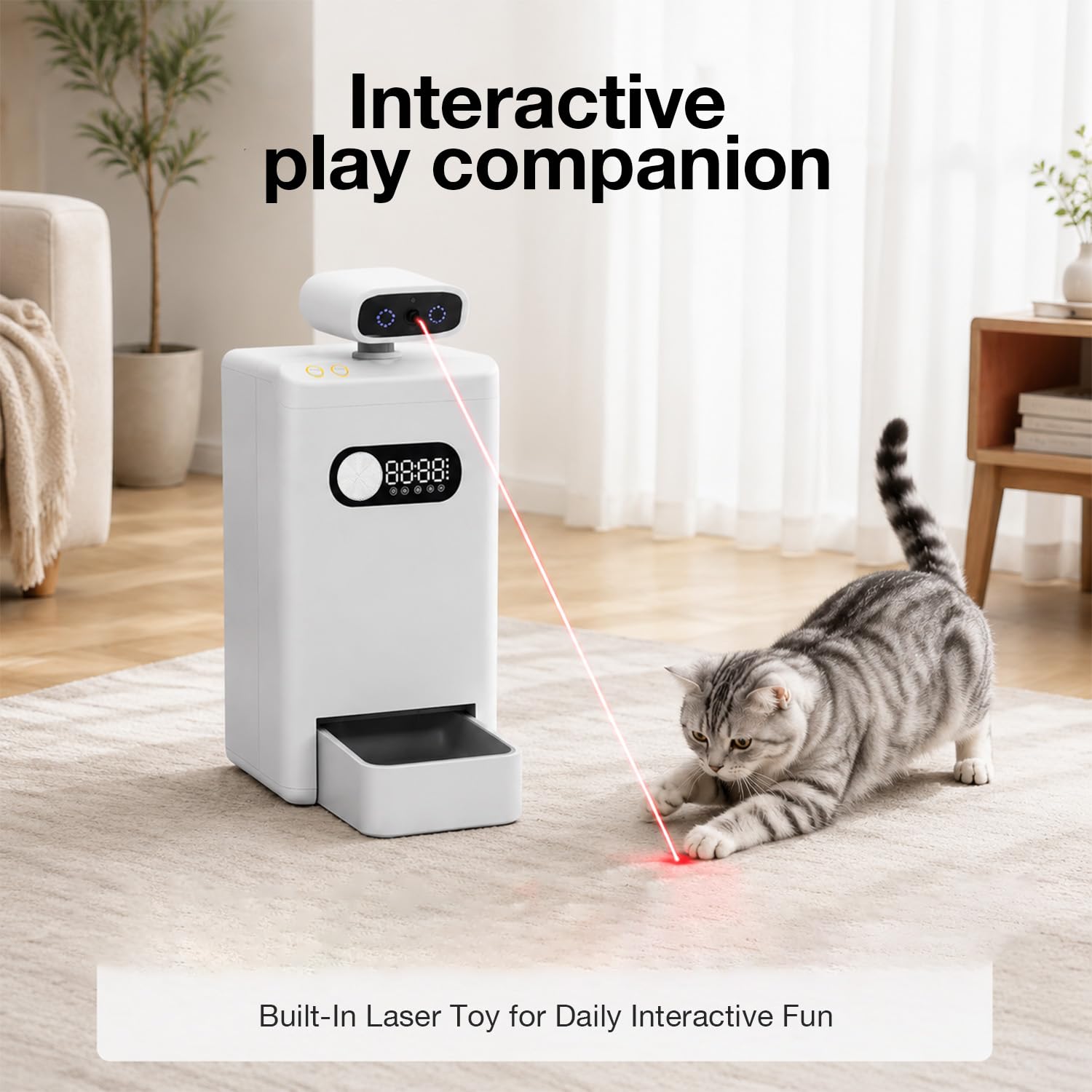 Intelligenter Futterautomat mit Kamera WLAN für Katzen und Hunde