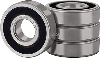XiKe 4 Pcs 6303-2RS Double Rubber Seal Bearings 17x47x14mm, Pre-Lubricated and Stable Performance and Cost Effective, Deep Groove Ball Bearings.