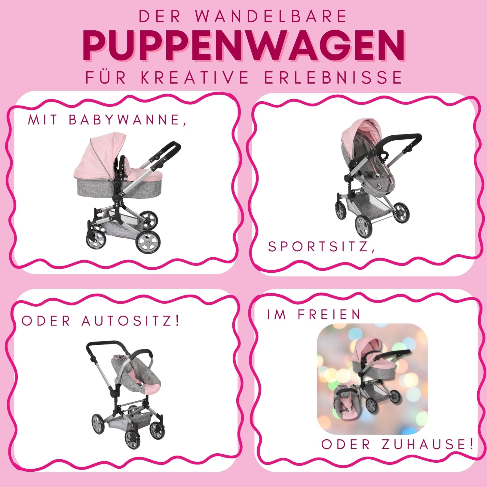 Bayer Chic 2000 - Tweeling Poppenwagen Linus Duo – Grey Jeans
