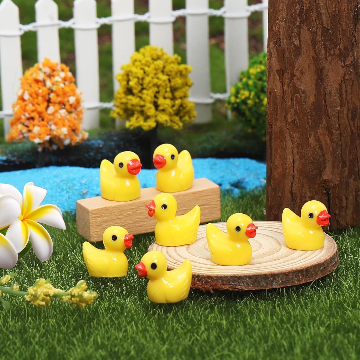 Lot De 100 Mini Canards En Résine Jaune – 1,9 Cm – Déco Pour Aquarium, Jardin Miniature, Terrarium Et DIY