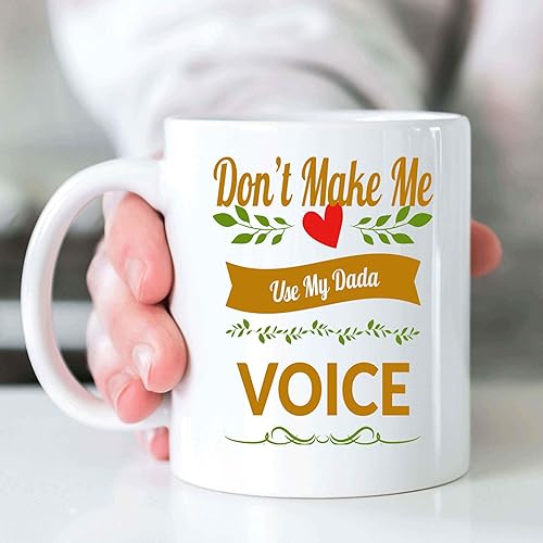 Miniatura 5 de Lgbt Supporters Gift, for Mom's Birthday - Dada Voice Rainbow Design with &, Prideful Statement on 11 Oz White Ceramic Coffee Mug