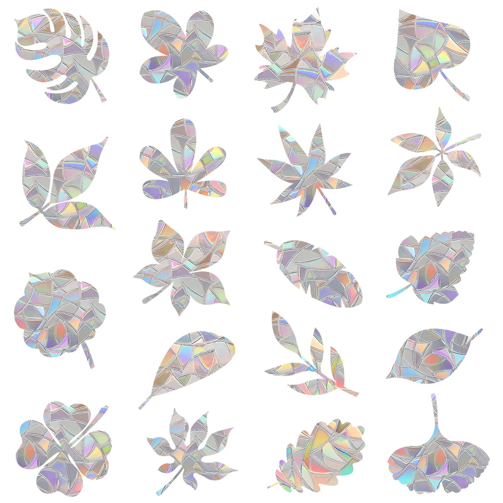 19 Pieces Window Clings, Leaf Anti Collision Window Stickers for Decals Bird Strikes Prevention