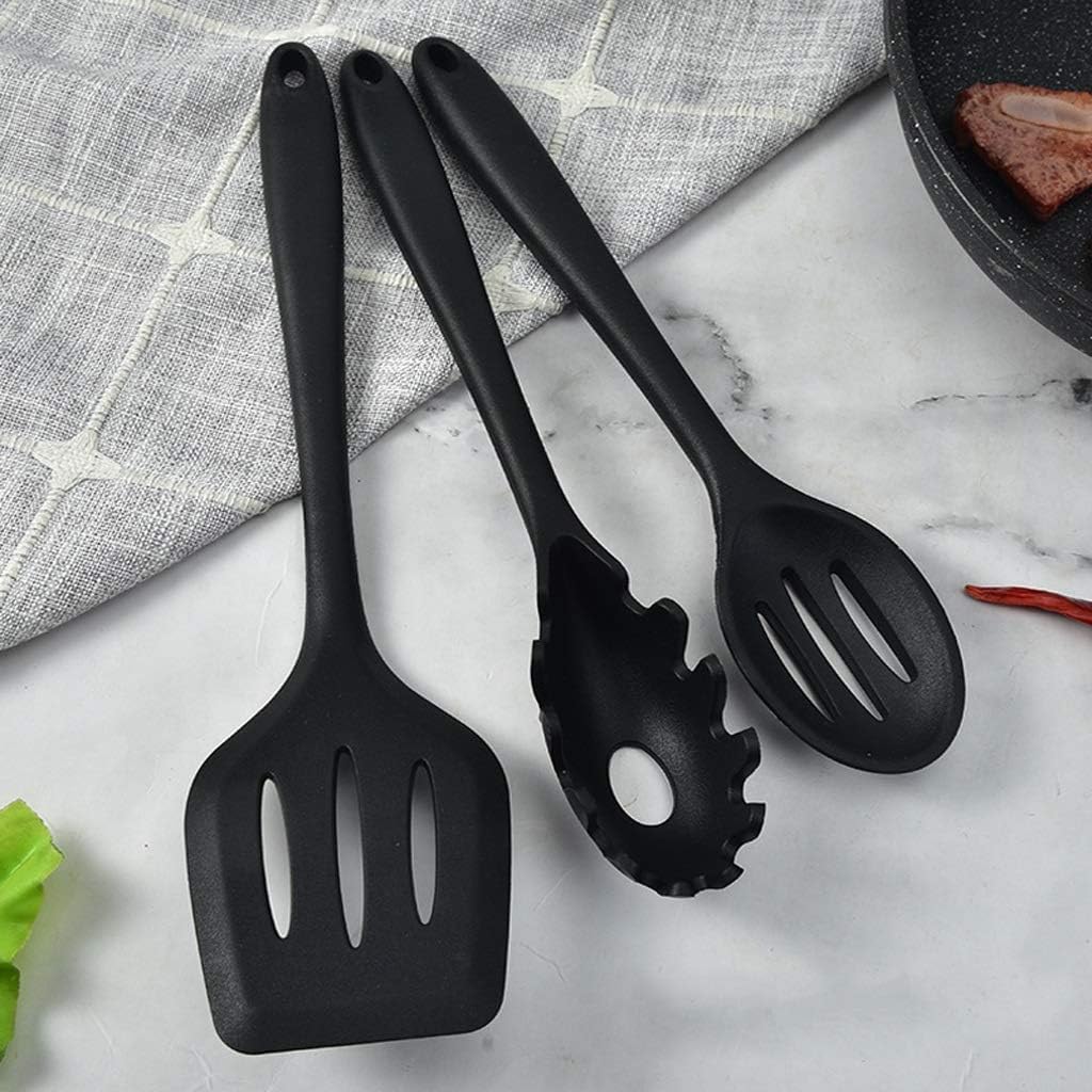 set di utensili da cucina, Utensili da cucina for chef Set 10 pezzi Silicone antiaderente resistente al calore senza BPA(Red)