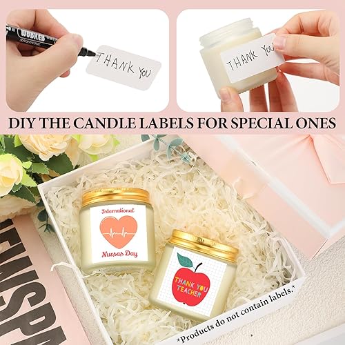 Miniatura 5 de Yexiya 50 velas pequeñas en tarro de 3.5 onzas, velas perfumadas en frascos pequeños a granel, 10 fragancias para alivio, velas de aromaterapia,