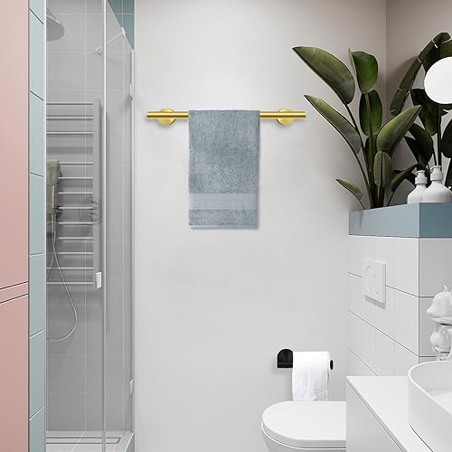 Miniatura 4 de Juego de accesorios de baño, 7 piezas de toallero de baño de acero inoxidable, incluye barras de toalla de mano de 16 pulgadas, soportes para papel