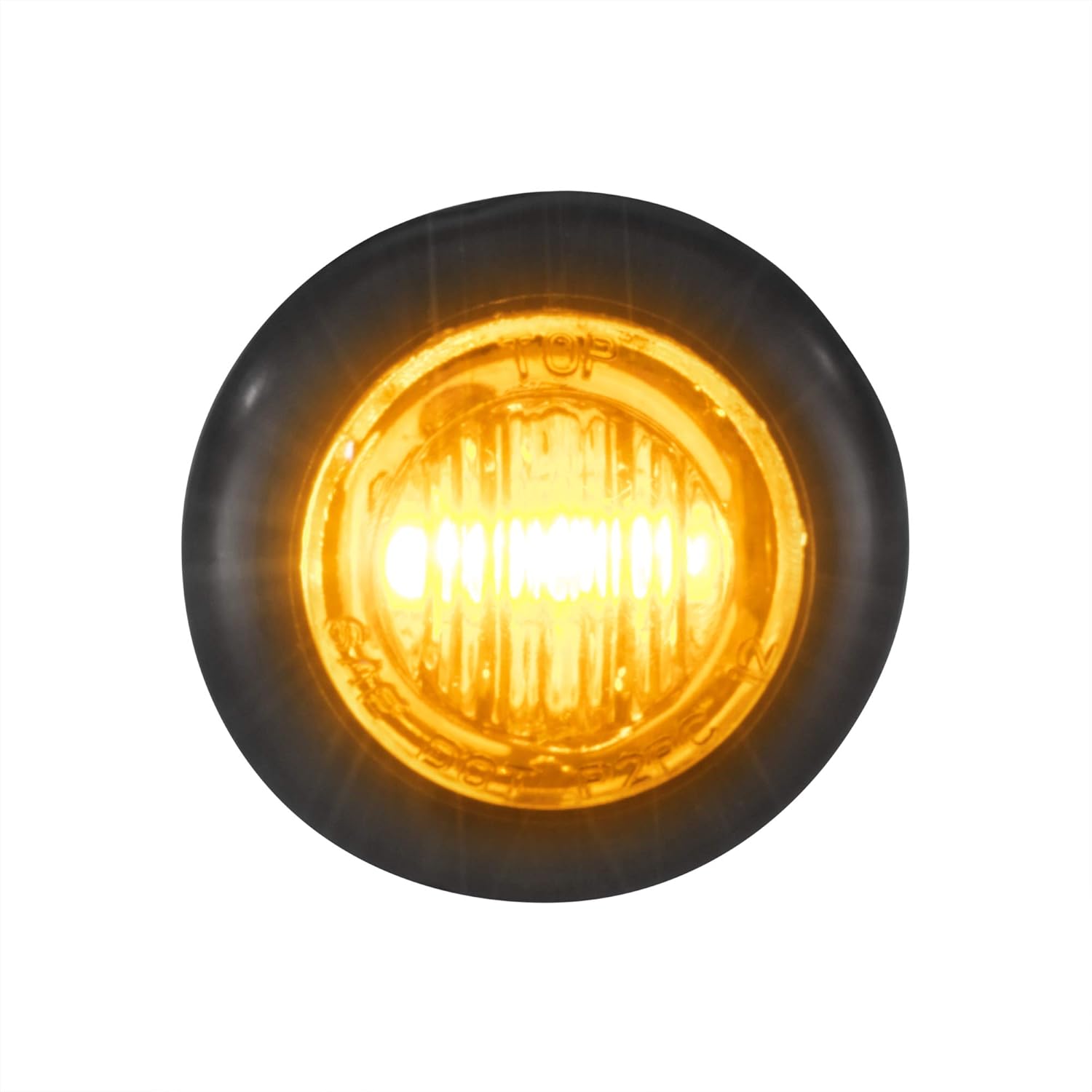 LONG HAUL 5 3/4" Amber LED Clearance Marker Bullet Lights With Connector Ends | Black Trim | Side Marker | Identification Lights (20 Pack)
