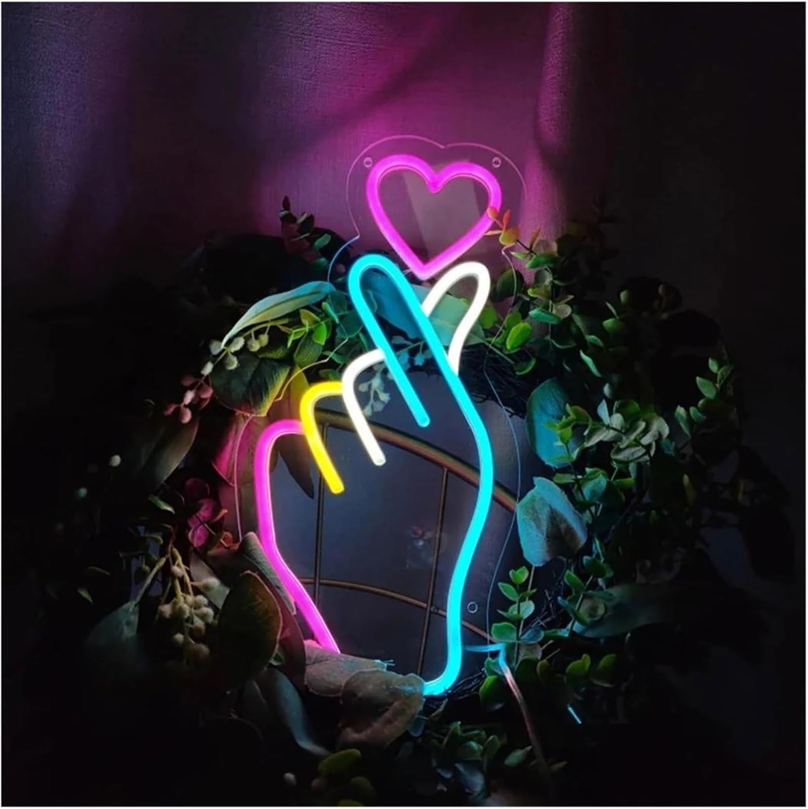 Per lampada al neon prestito di parola per insegna a LED con cuore