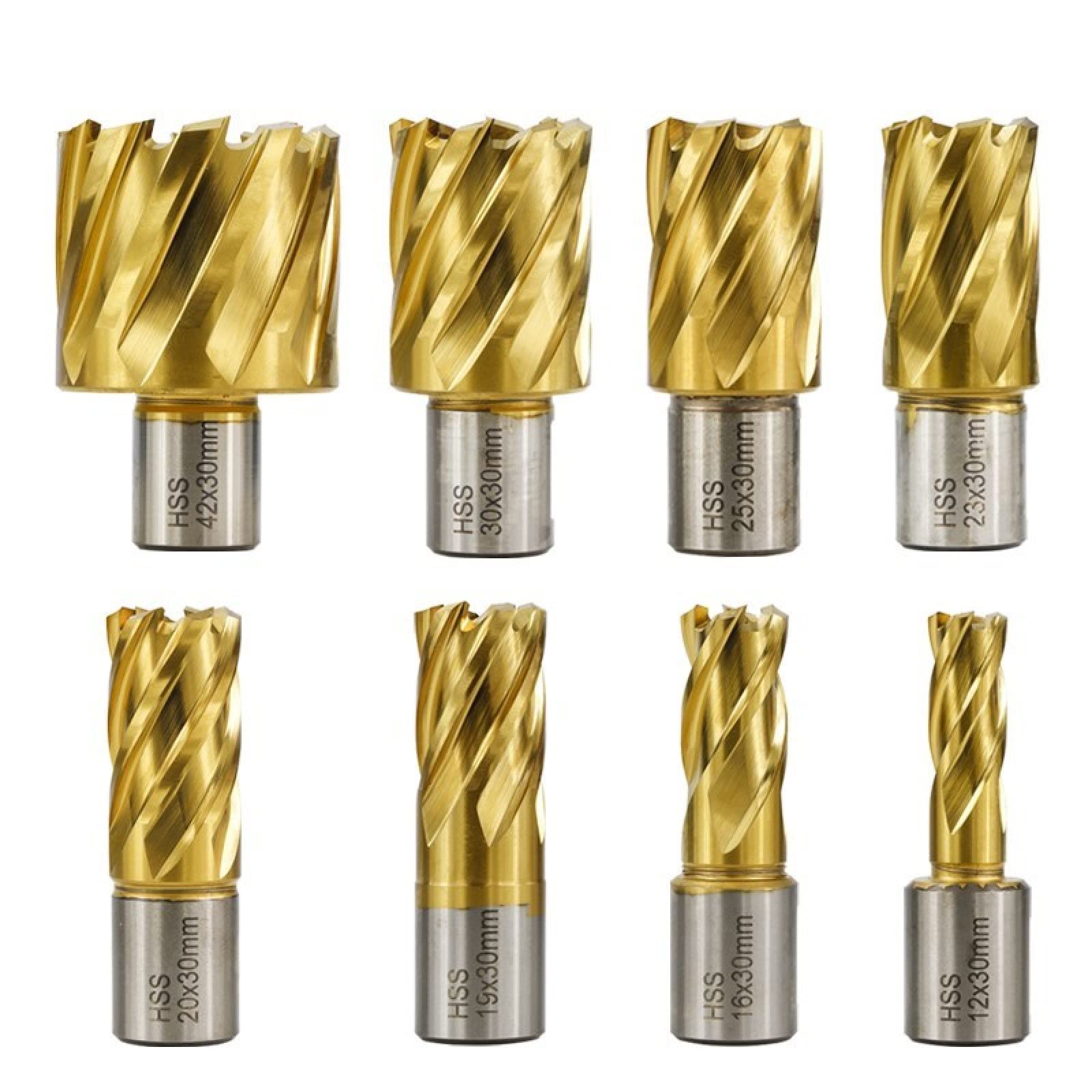 Punta Cava Rivestita In Stagno Anulare HSS Con Gambo Da 19 Mm Per Punta Per Carotaggio Con Gambo Weldon Per Il Taglio Di Metalli,18x35 Mm
