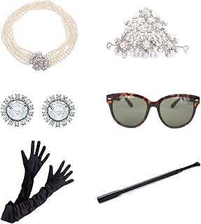 Audrey Hepburn costume of 6 pieces For Audrey Inspired Party Supplies, Holly Golightly Costume and Great for Halloween Costume, Audrey Hepburn Birthday Parties and Gift Ideas