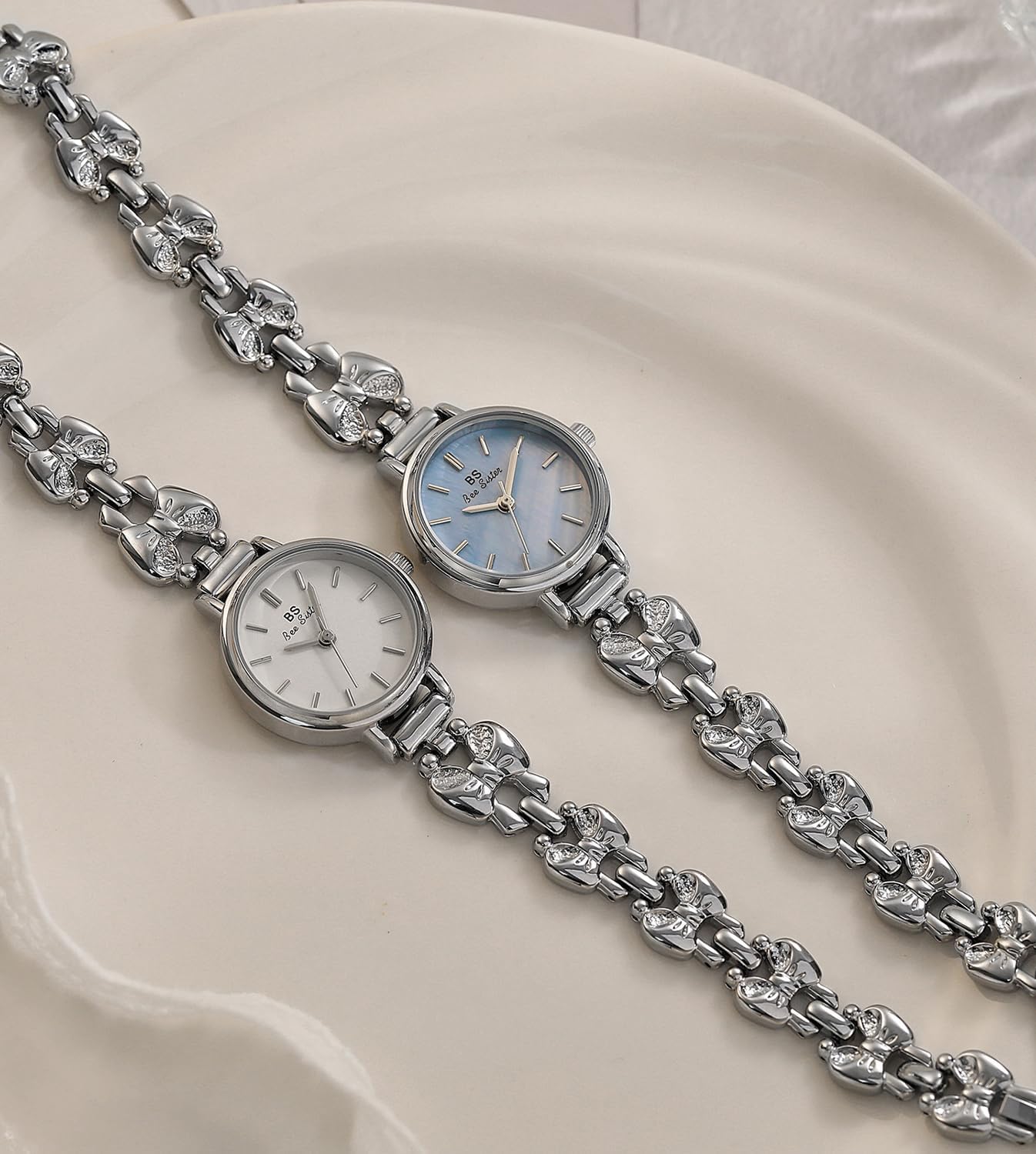 ADSBIAOYE Women Fashion Dress Watch Vintage Elegant Bow Temperament Gift Waterproof Analog Casual Watch
