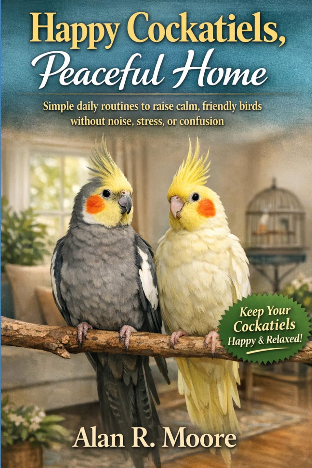 Happy Cockatiels, Peaceful Home: Simple daily routines to raise calm, friendly birds without noise, stress, or confusion