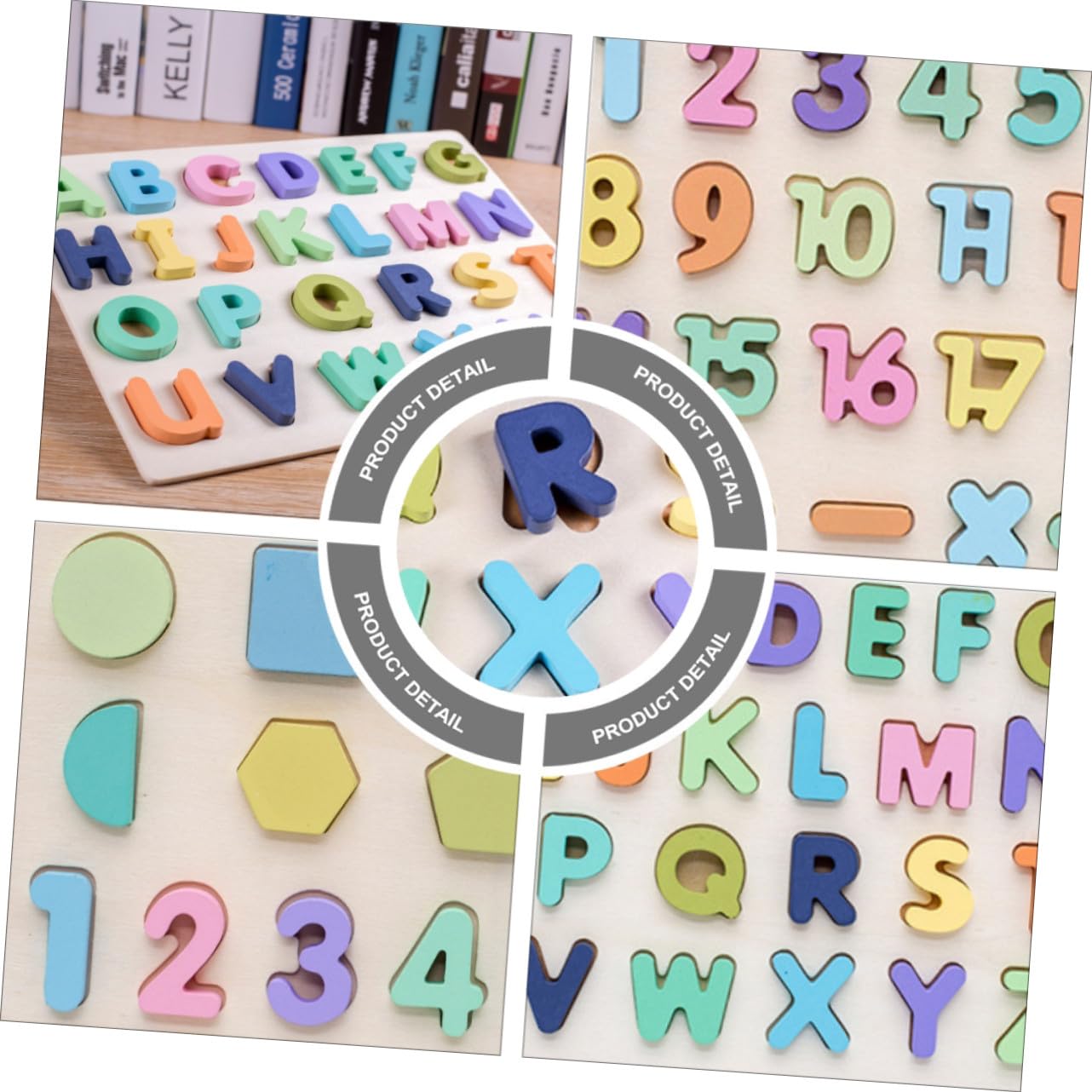 Puzzle in per Ragazza Lettere e Numeri per Apprendimento Educativo Colori Vivaci e Design Semplice e Divertimento Precoce