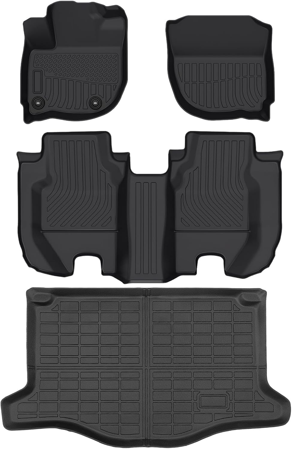 Priprilod Floor Mats Fit for Honda Fit 2015-2020 All Weather Protector TPE Floor Liners Custom Fit Car Mats Non-Slip
