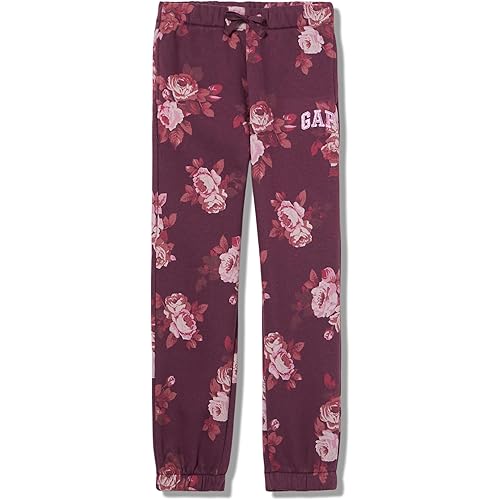 GAP Girls' Logo Pull-on Jogger Fleece Sweatpants