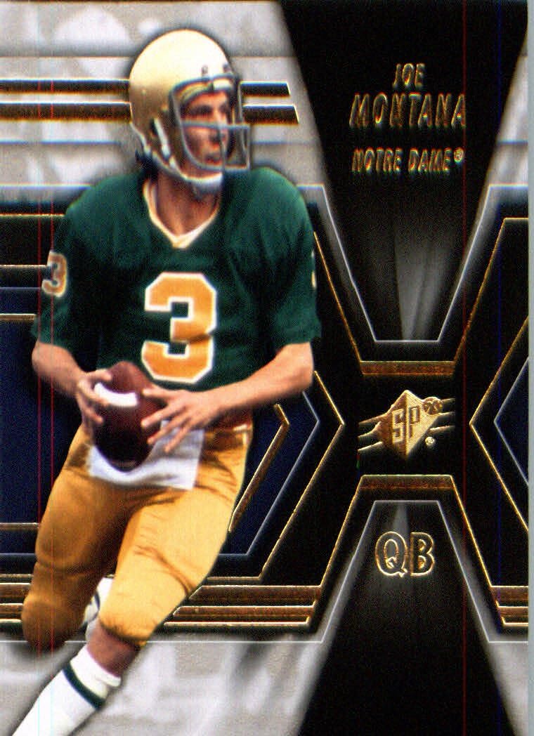 2014 Upper Deck SPX Football Card # 20 Joe Montana - Notre Dame Fighting Irish