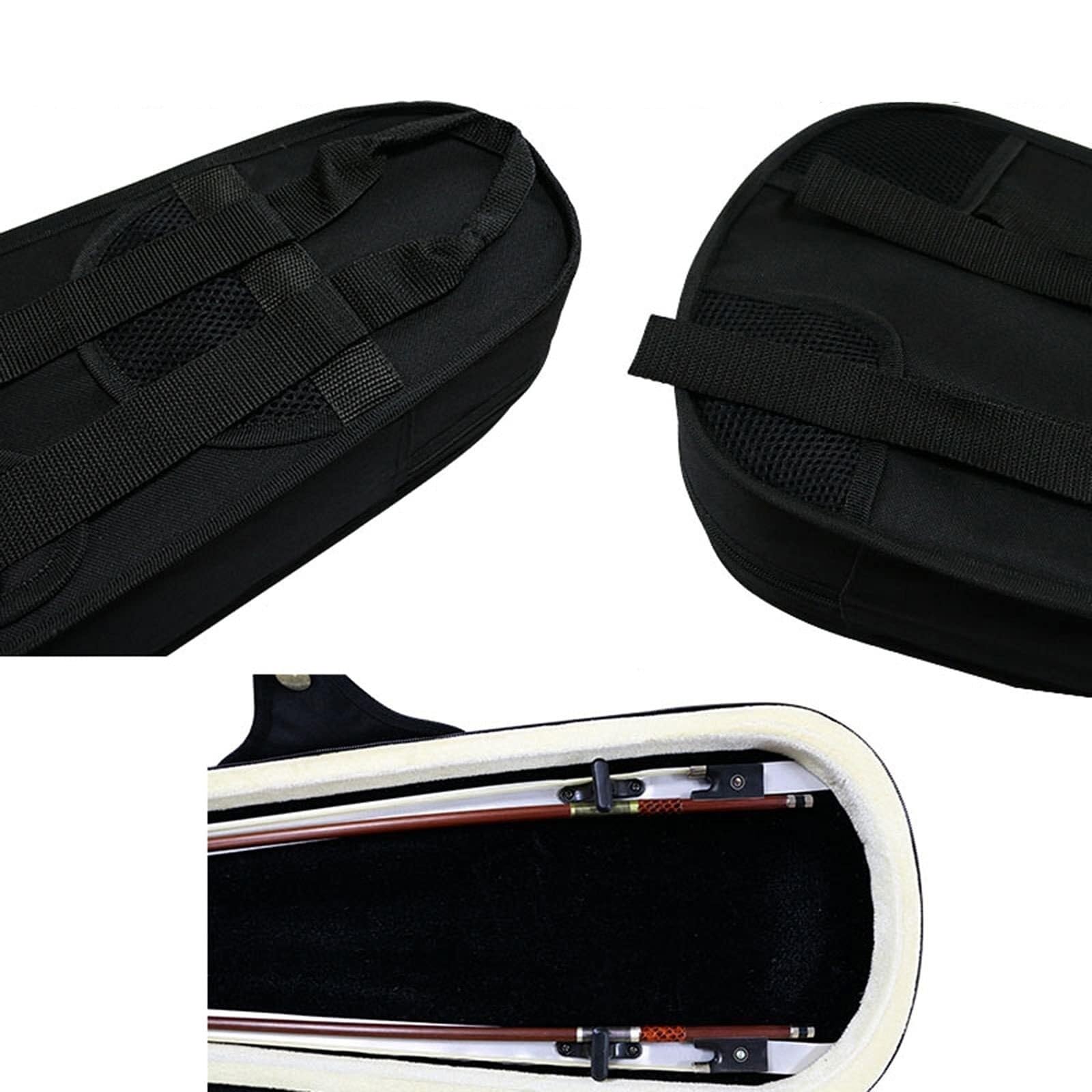 Geigenkoffer Violinkoffer 4/4 Full Size Professionelle Robuste Taschen Hartschalenkoffer Stabil Leicht Geige Koffer Baumwollfutter Violin Box Geigenschutzkoffer