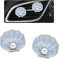 Vista 7 de Decoración de Playa, 2 piezas Clips de Ventilación de Conchas Marinas Ambientador de Aire para Coche, Difusor de Decoración Interior de Coche Océano