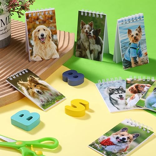 Miniatura 4 de Teling 24 blocs de notas de animales para perros, pequeños blocs de notas de bolsillo en espiral, recuerdos de fiesta para cachorros, decoración de