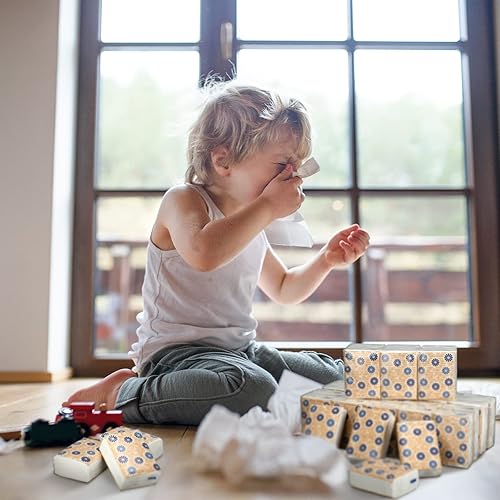 Miniatura 48 de Therwen Paquete de 100 pañuelos de bolsillo a granel, 1000 hojas, mini pañuelos a granel, 3 capas, tamaño de viaje pequeño, tamaño de bolsillo