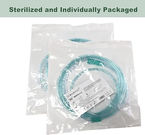 Miniatura 6 de Cánula nasal estándar para adultos, tubo nasal de cánula de 8.2 pies con cabezal de tapón nasal corto para oxígeno, cánula de oxígeno nasal