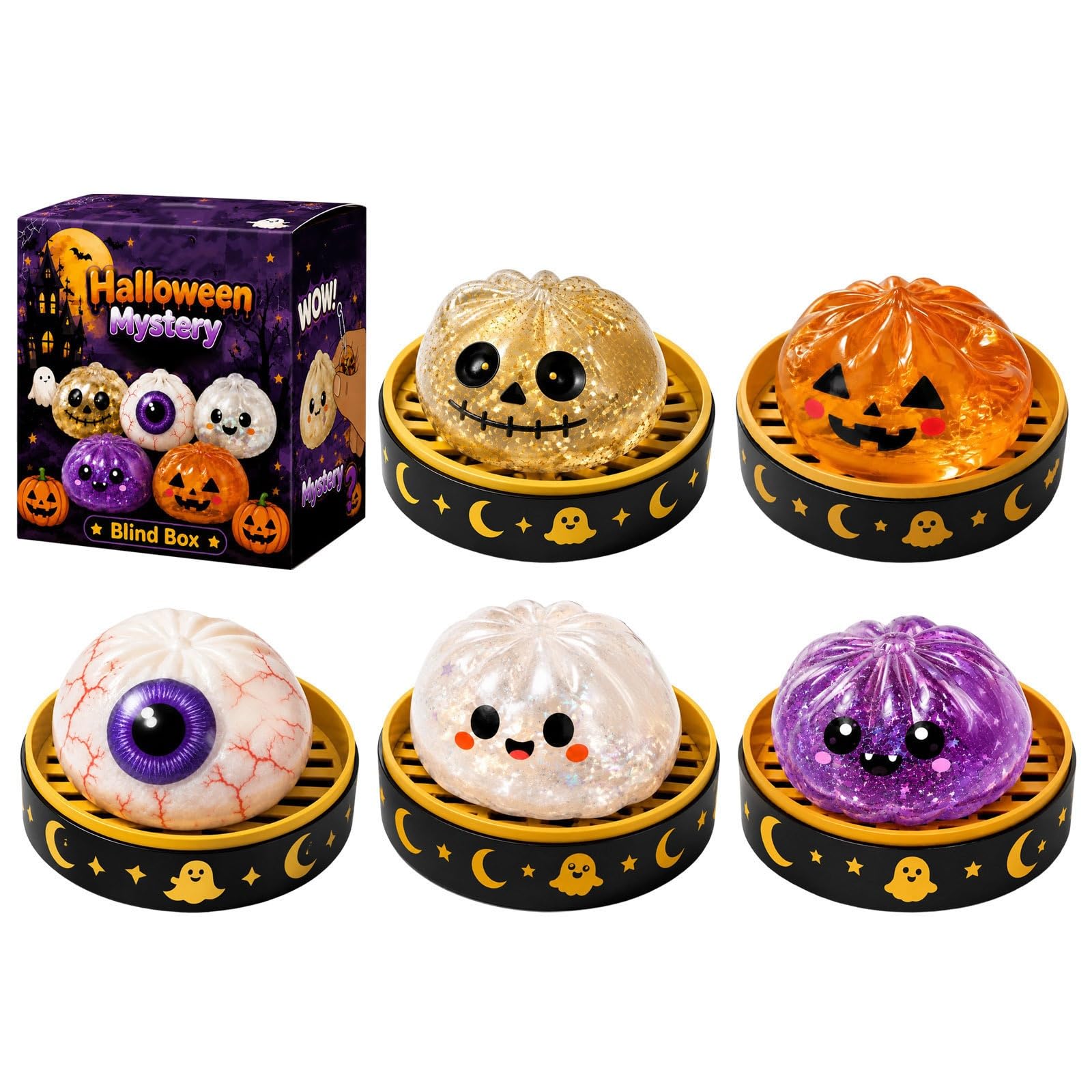 Caja Sorpresa de Juguete Antiestrés de Halloween para Regalo de Fiesta