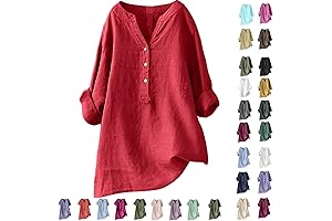 Womens Cotton Linen Shirts Perfect For Casual and Dressy Occasions