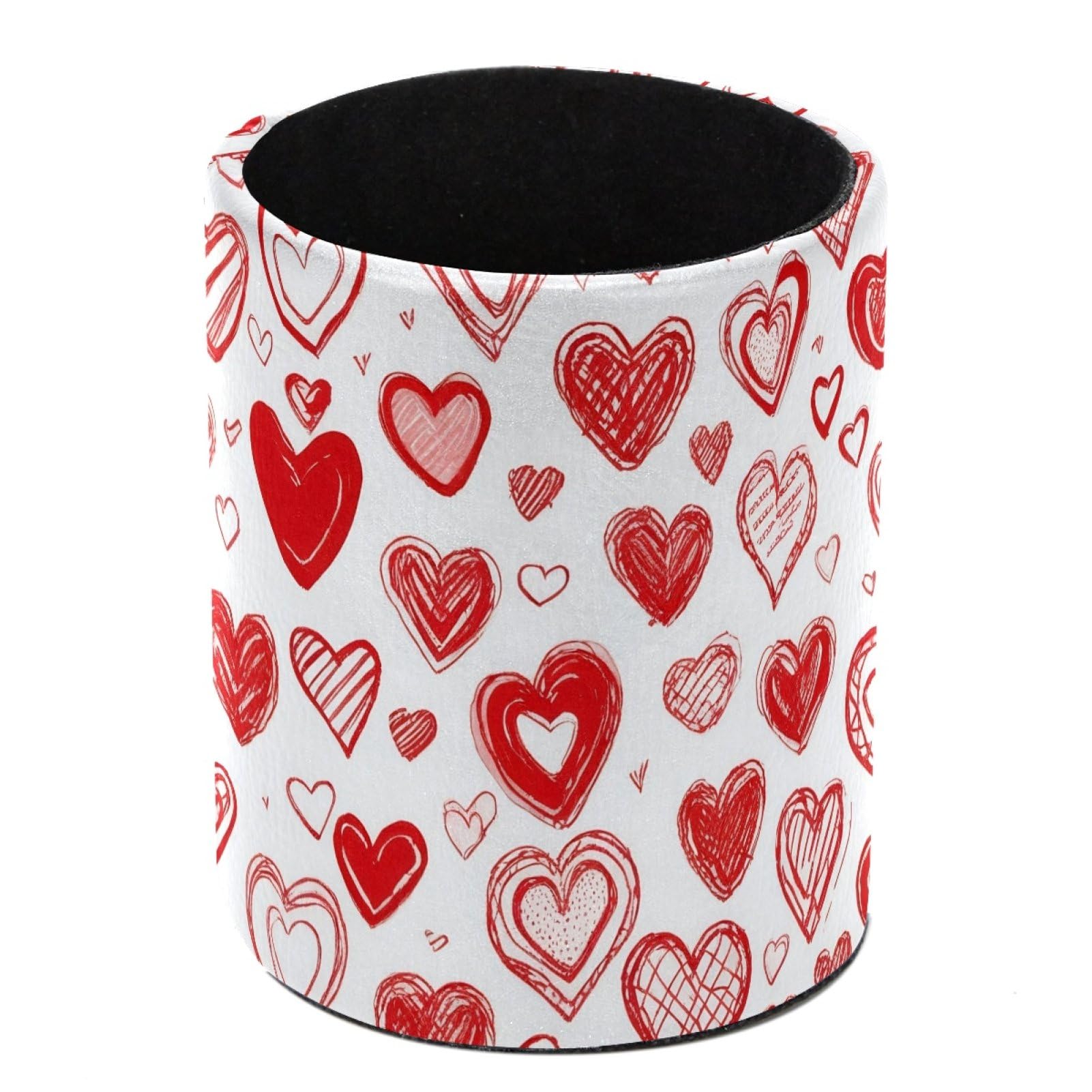 FWJZDSP heart Pencil Cup Pen Organizer Makeup Brush Holder for Office Home Countertop Desk Accessory Storage