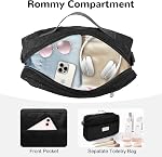 55L Large Travel Duffel Bag with Toiletry Bag for Women, Weekender Bags with Shoe Compartment, Black