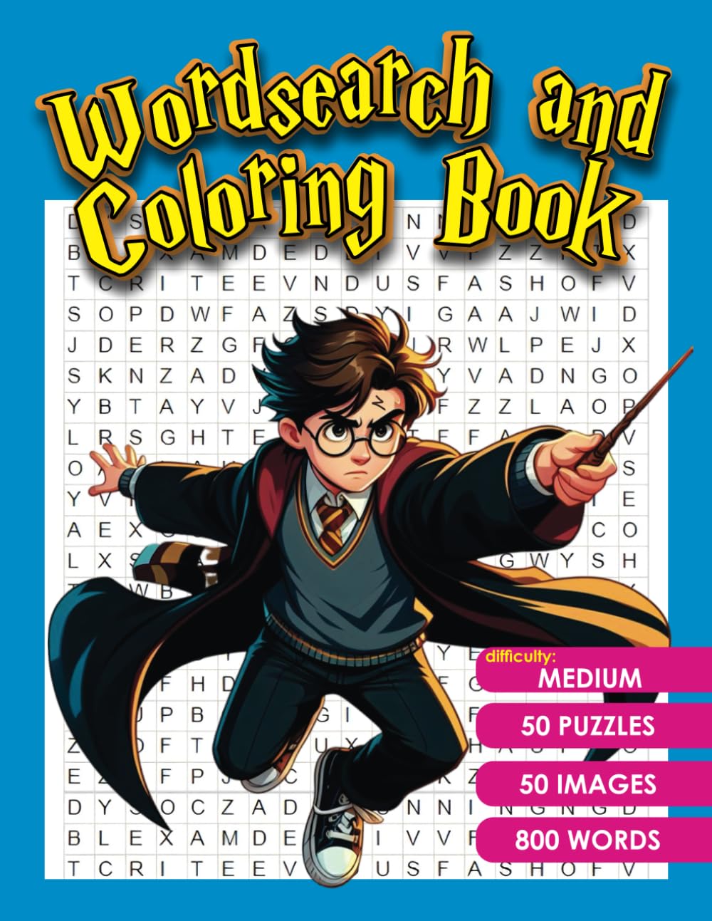 POTTER WORD SEARCH AND COLORING BOOK: English Version