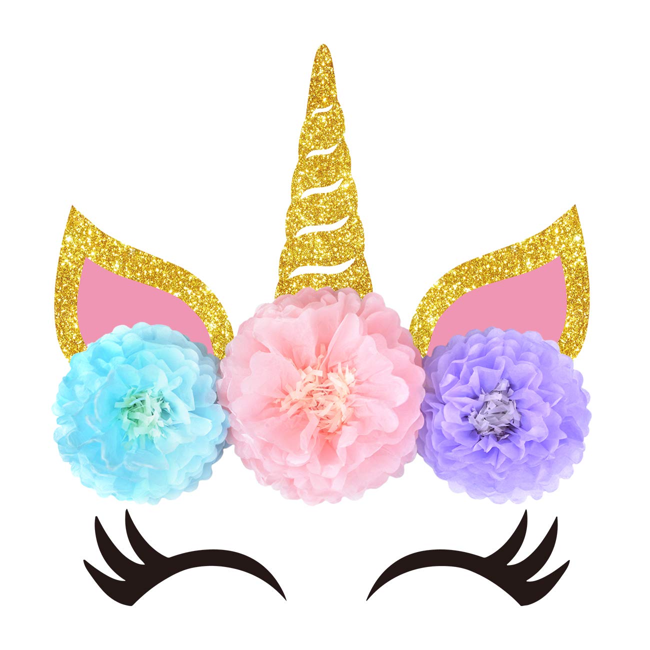 amazon com unicorn backdrop party wall decorations unicorn flower backdrop for girls birthday baby shower toys games