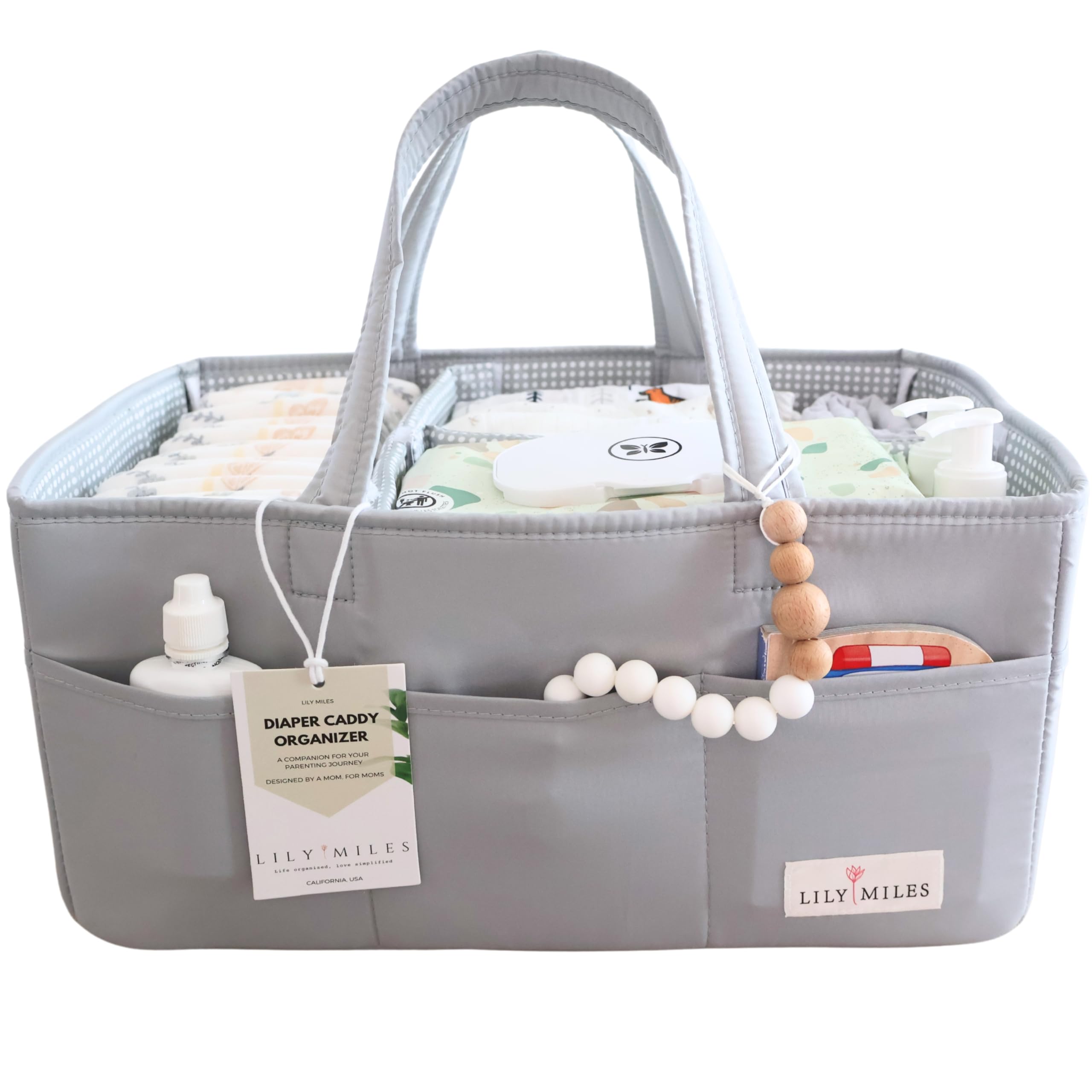 Lily Miles Wipeable Diaper Caddy