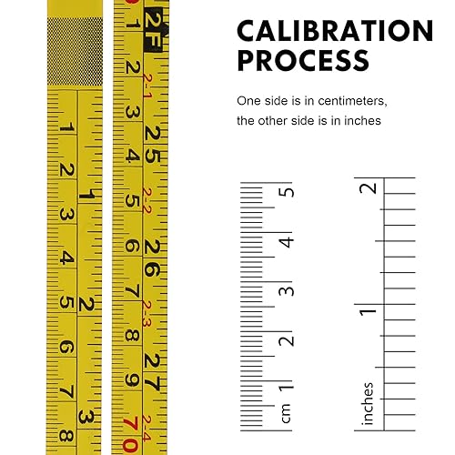 Miniatura 8 de ULTECHNOVO 3 piezas de cinta métrica de metal cinta métrica herramienta cinta métrica derecha a izquierda cinta métrica cinta métrica autoadhesiva