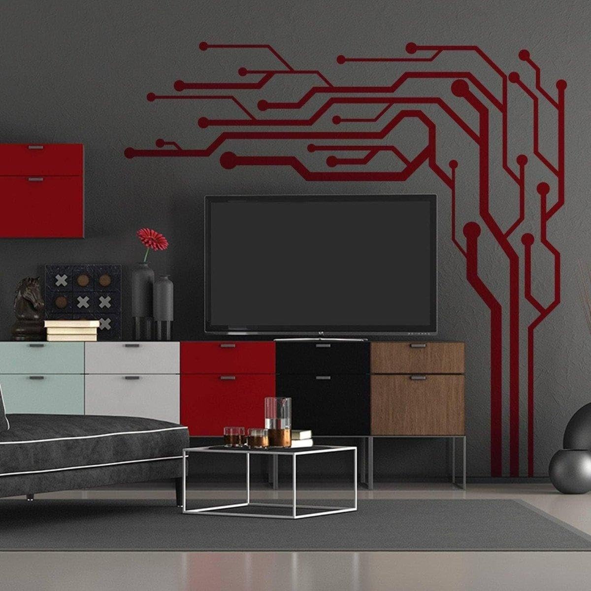 Elegantes calcomanías artísticas para pared, eleva tu sala de estar con transformaciones elegantes, 150 x 150 cm