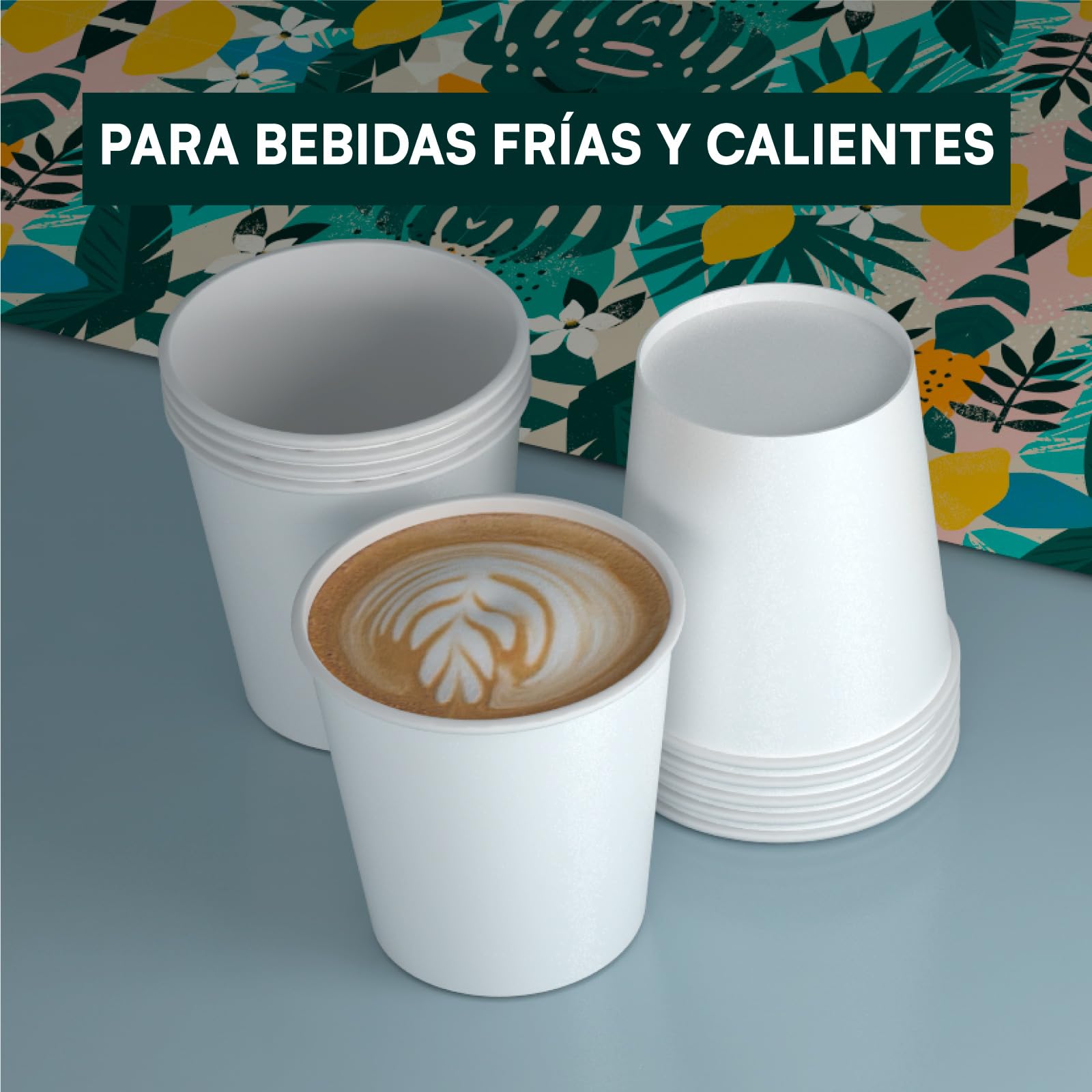 Eurocali 1000 vasos de papel blancos de 166 ml – Ecológicos biodegradables desechables, fabricados en Italia para bebidas calientes y agua – Fabricado y envasado en Italia