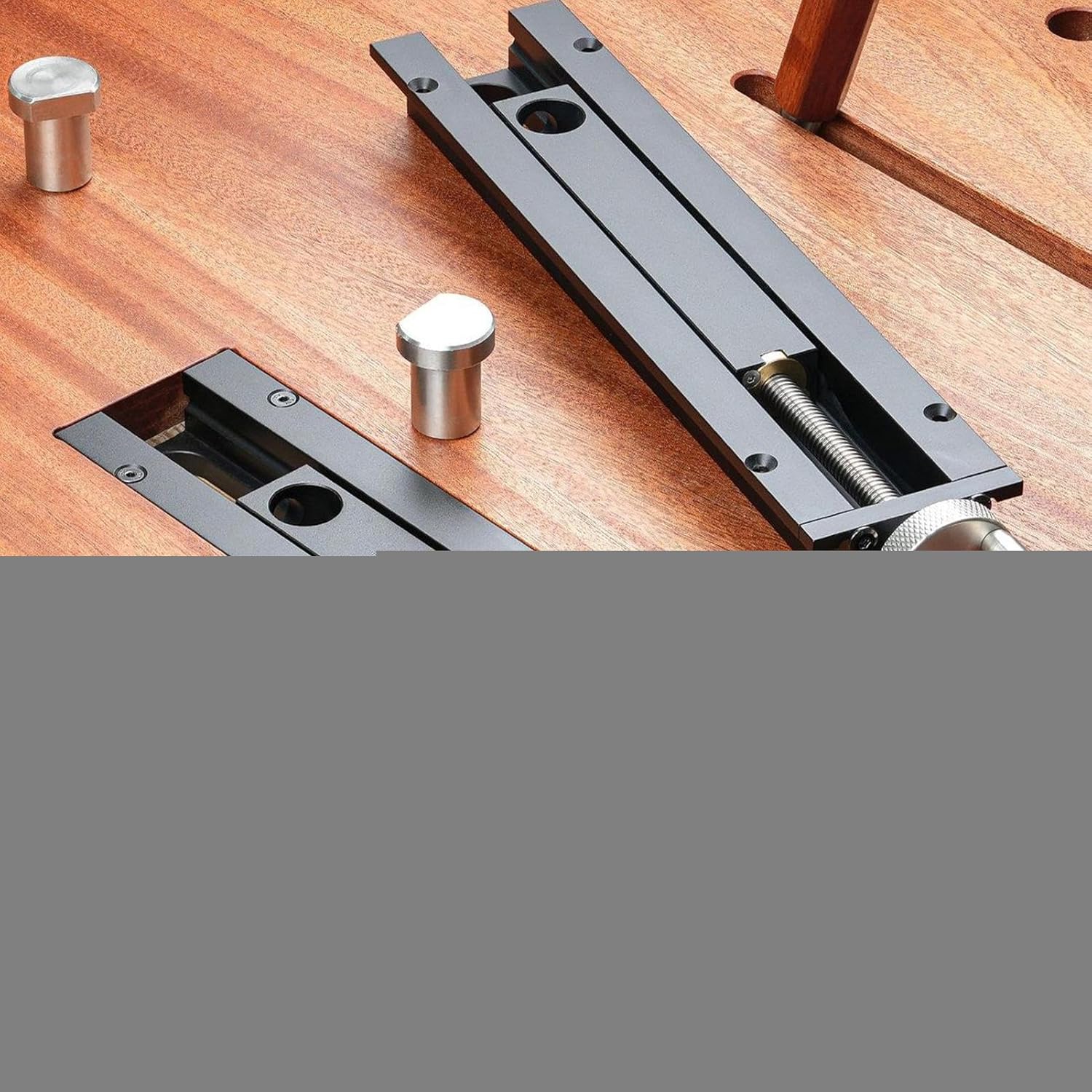 Bench Vise Clamp - Workshop Holding Tool | 33x2.9x6.5cm Fixture with Adjustable Slide Range, CNC Aluminum Alloy Device with Anodized Finish, Table Mounted Equipment for Model Assembly