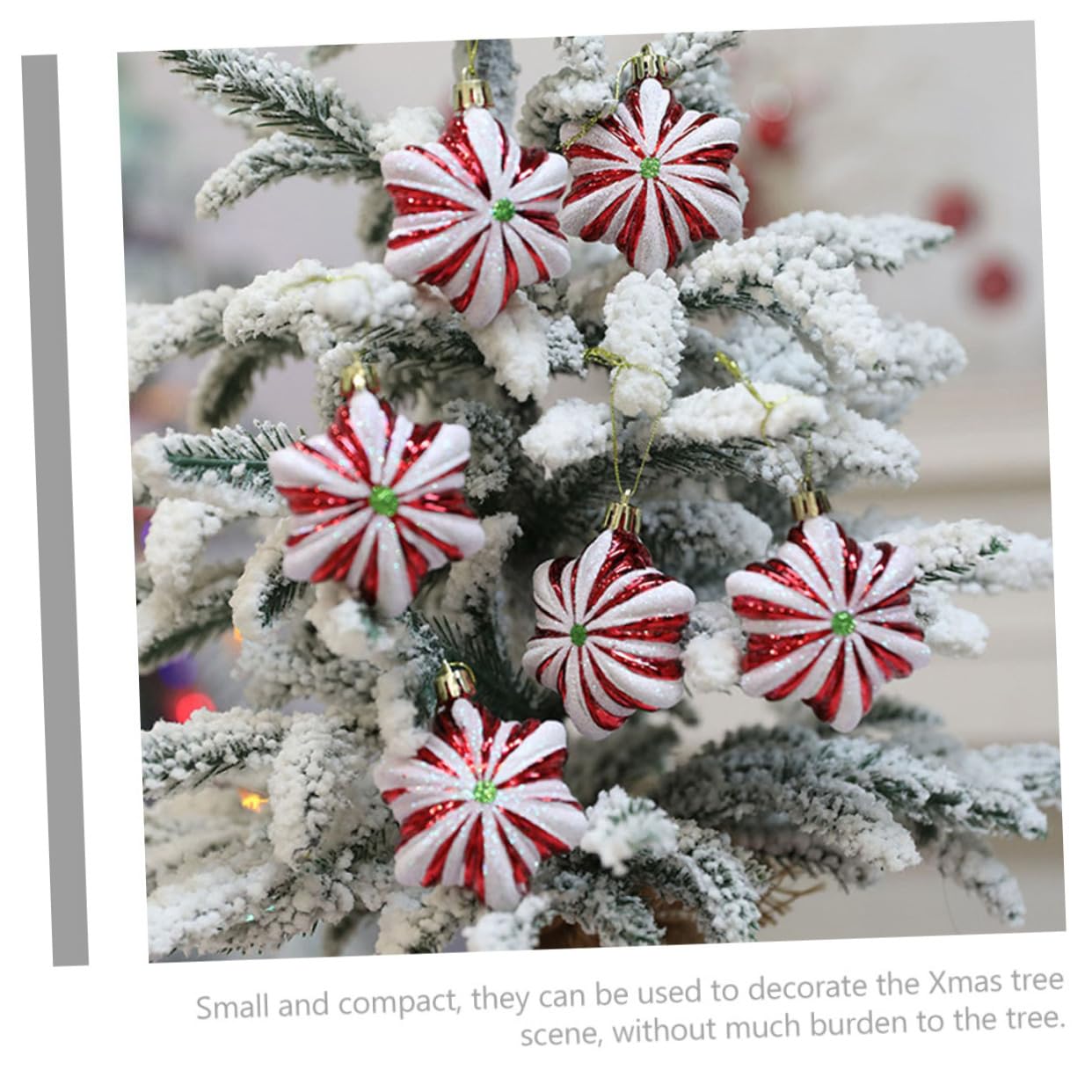 Cabilock Adornos Colgantes Navideños para Árbol De Navidad Bolas Decorativas con Diseño Temático Ornamentación Ligera Y Duradera para Festivo 6 Piezas X 5
