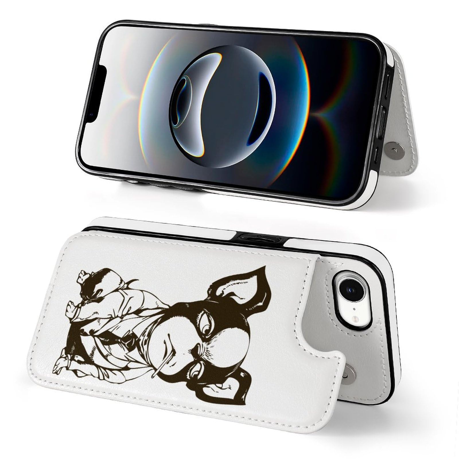 Amazon.co.jp: iPhone16e ケース 手帳型 ジョジョの奇妙な冒険 イギー