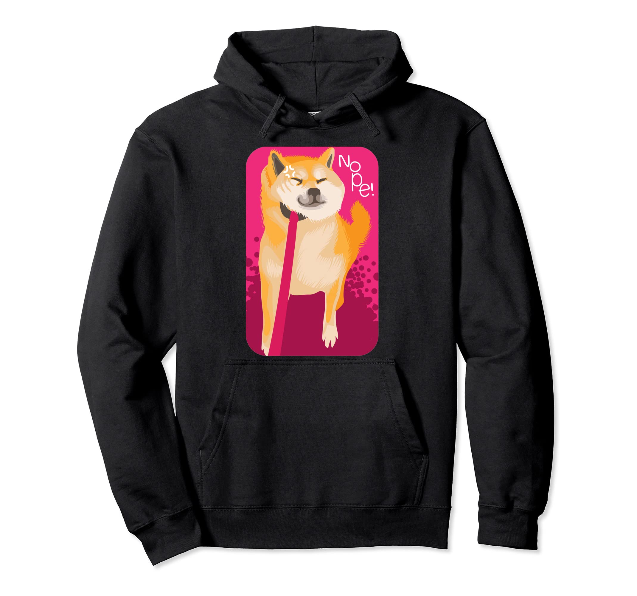Drawing Of This Shiba Inu Doge Meme Gift ArtCute Doge Meme Nope - Gift For Cool Dog Meme Lovers Pullover Hoodie